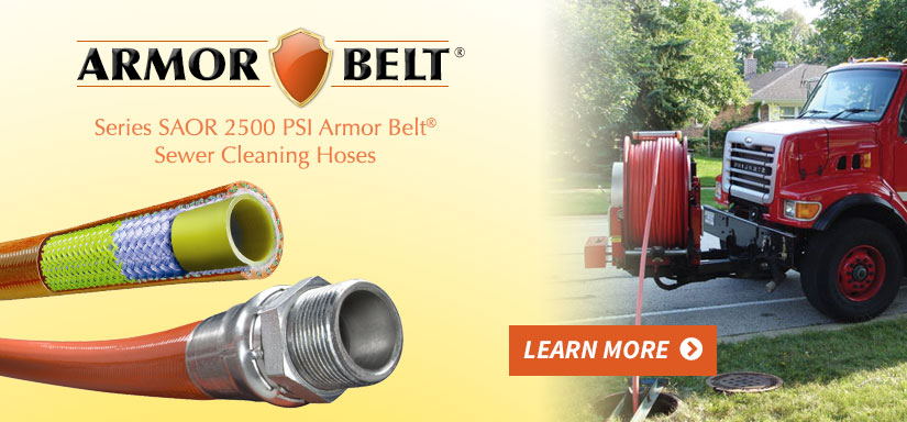 Armor Belt® Series SAOR 2500 PSI Sewer Cleaning Hose - Learn More